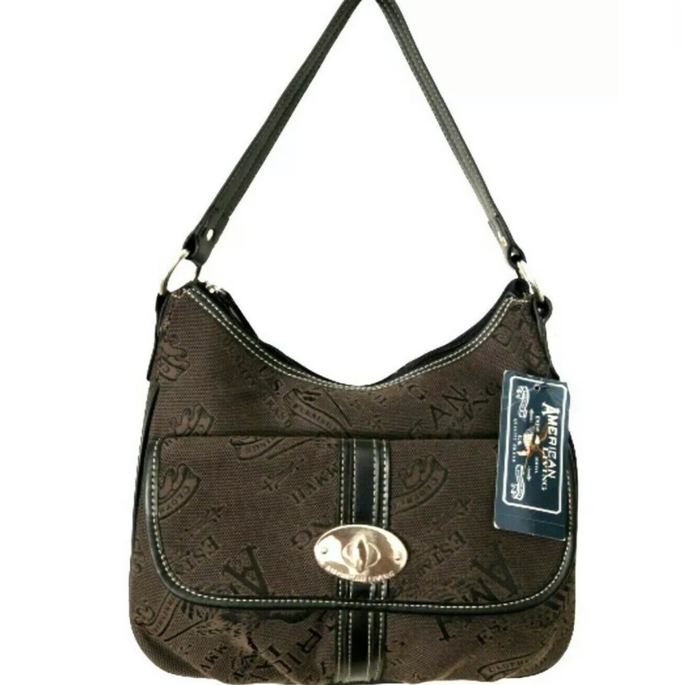American Living Purse Brown Dakota Jacquad